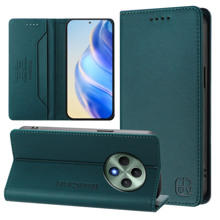 RC01 Dual-Folded Magnetic Suction RFID Leather Phone Case, For OPPO A80 5G EU / K12x 5G, For OPPO K12x 5G Global, For OPPO Reno12 F 5G / 4G Global, For OPPO Reno12 Pro 5G Global, For OPPO Reno12 5G Global, For OPPO A2 Pro 5G / F27 Pro 5G