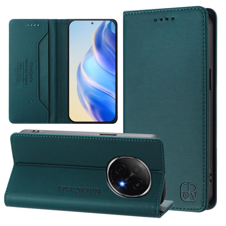 RC01 Dual-Folded Magnetic Suction RFID Leather Phone Case, For OPPO Reno14 Pro 5G Global, For OPPO Reno14 5G Global, For OPPO A5 Pro 5G Global, For OPPO A5 Pro China, For OPPO Find X8, For OPPO A3x 5G / 4G / A3 5G / 4G