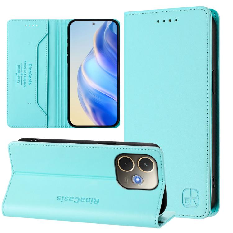 RC01 Dual-Folded Magnetic Suction RFID Leather Phone Case, For OPPO Reno14 Pro 5G Global, For OPPO Reno14 5G Global, For OPPO A5 Pro 5G Global, For OPPO A5 Pro China, For OPPO Find X8, For OPPO A3x 5G / 4G / A3 5G / 4G