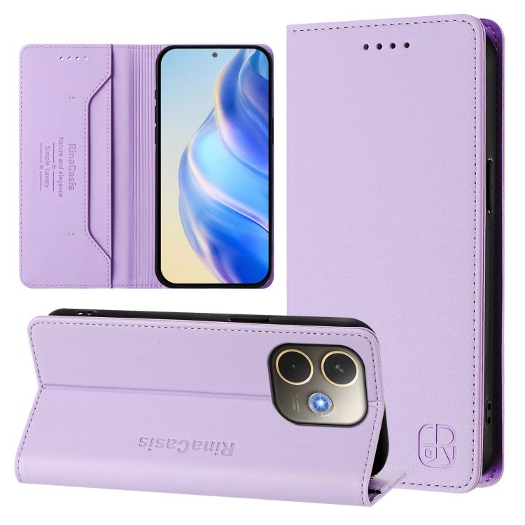 RC01 Dual-Folded Magnetic Suction RFID Leather Phone Case, For OPPO Reno14 Pro 5G Global, For OPPO Reno14 5G Global, For OPPO A5 Pro 5G Global, For OPPO A5 Pro China, For OPPO Find X8, For OPPO A3x 5G / 4G / A3 5G / 4G