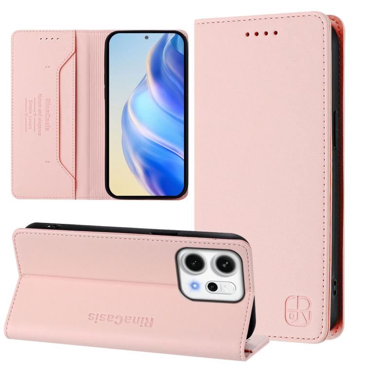 RC01 Dual-Folded Magnetic Suction RFID Leather Phone Case, For OPPO Reno14 Pro 5G Global, For OPPO Reno14 5G Global, For OPPO A5 Pro 5G Global, For OPPO A5 Pro China, For OPPO Find X8, For OPPO A3x 5G / 4G / A3 5G / 4G