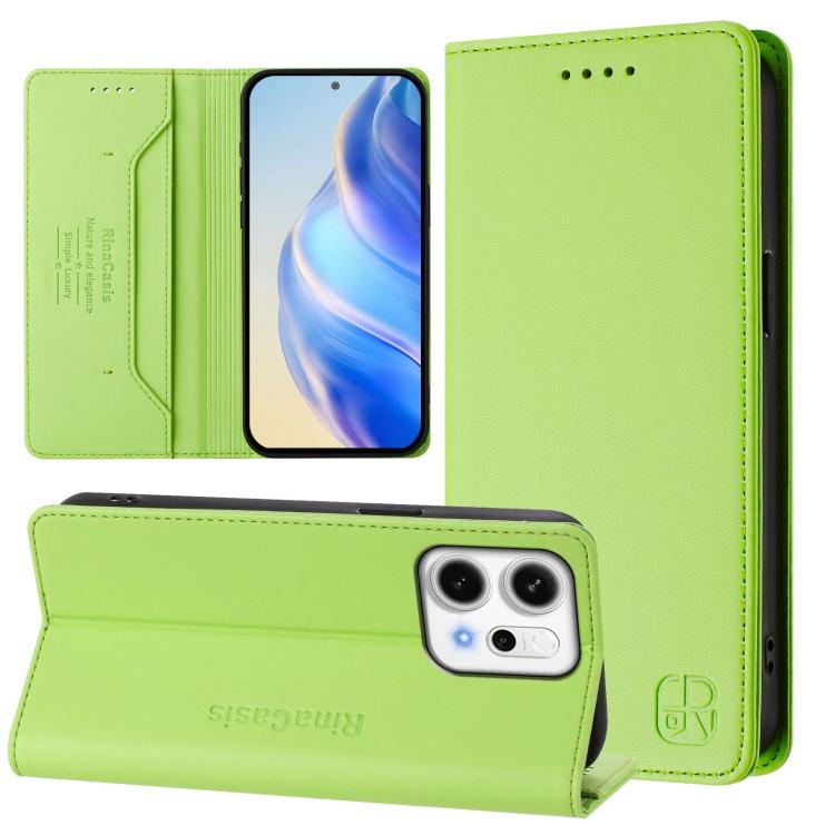 RC01 Dual-Folded Magnetic Suction RFID Leather Phone Case, For OPPO Reno14 Pro 5G Global, For OPPO Reno14 5G Global, For OPPO A5 Pro 5G Global, For OPPO A5 Pro China, For OPPO Find X8, For OPPO A3x 5G / 4G / A3 5G / 4G