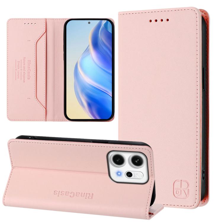 RC01 Dual-Folded Magnetic Suction RFID Leather Phone Case, For OPPO Reno14 Pro 5G Global, For OPPO Reno14 5G Global, For OPPO A5 Pro 5G Global, For OPPO A5 Pro China, For OPPO Find X8, For OPPO A3x 5G / 4G / A3 5G / 4G
