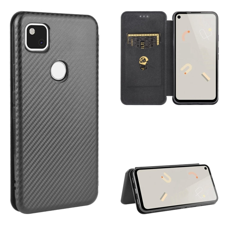 Carbon Fiber Texture Magnetic Horizontal Flip TPU + PC + PU Leather Case with Card Slot, For Google Pixel 4a, For Google Pixel 3 XL, For Google Pixel 3a XL, For Google Pixel 3a, For Google Pixel 3, For Google Pixel 4 XL, For Google Pixel 4