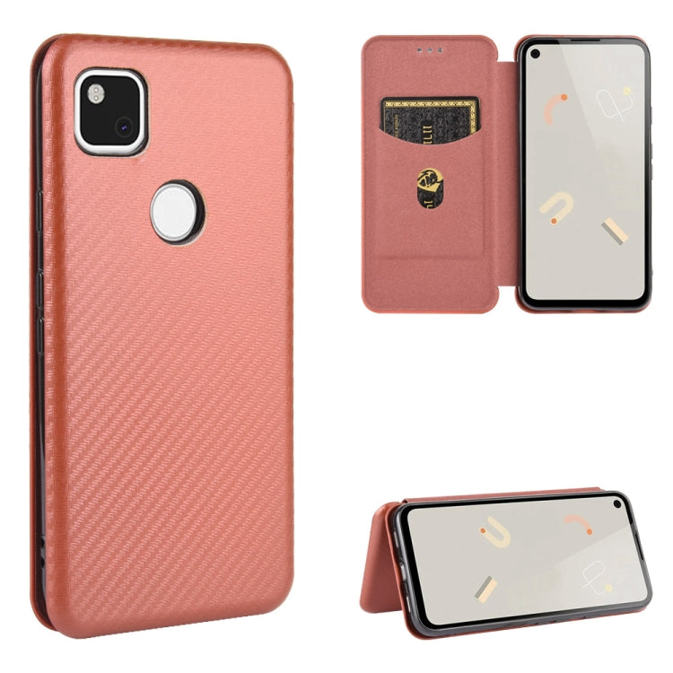 Carbon Fiber Texture Magnetic Horizontal Flip TPU + PC + PU Leather Case with Card Slot, For Google Pixel 4a, For Google Pixel 3 XL, For Google Pixel 3a XL, For Google Pixel 3a, For Google Pixel 3, For Google Pixel 4 XL, For Google Pixel 4