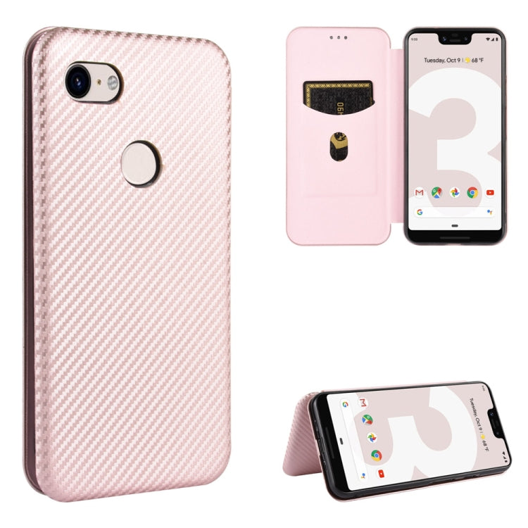 Carbon Fiber Texture Magnetic Horizontal Flip TPU + PC + PU Leather Case with Card Slot, For Google Pixel 4a, For Google Pixel 3 XL, For Google Pixel 3a XL, For Google Pixel 3a, For Google Pixel 3, For Google Pixel 4 XL, For Google Pixel 4