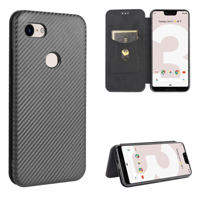 Carbon Fiber Texture Magnetic Horizontal Flip TPU + PC + PU Leather Case with Card Slot, For Google Pixel 4a, For Google Pixel 3 XL, For Google Pixel 3a XL, For Google Pixel 3a, For Google Pixel 3, For Google Pixel 4 XL, For Google Pixel 4