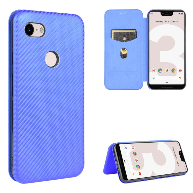 Carbon Fiber Texture Magnetic Horizontal Flip TPU + PC + PU Leather Case with Card Slot, For Google Pixel 4a, For Google Pixel 3 XL, For Google Pixel 3a XL, For Google Pixel 3a, For Google Pixel 3, For Google Pixel 4 XL, For Google Pixel 4