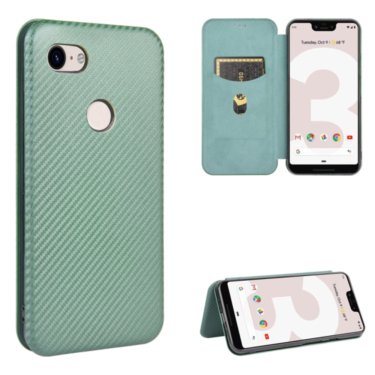 Carbon Fiber Texture Magnetic Horizontal Flip TPU + PC + PU Leather Case with Card Slot, For Google Pixel 4a, For Google Pixel 3 XL, For Google Pixel 3a XL, For Google Pixel 3a, For Google Pixel 3, For Google Pixel 4 XL, For Google Pixel 4