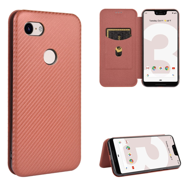 Carbon Fiber Texture Magnetic Horizontal Flip TPU + PC + PU Leather Case with Card Slot, For Google Pixel 4a, For Google Pixel 3 XL, For Google Pixel 3a XL, For Google Pixel 3a, For Google Pixel 3, For Google Pixel 4 XL, For Google Pixel 4