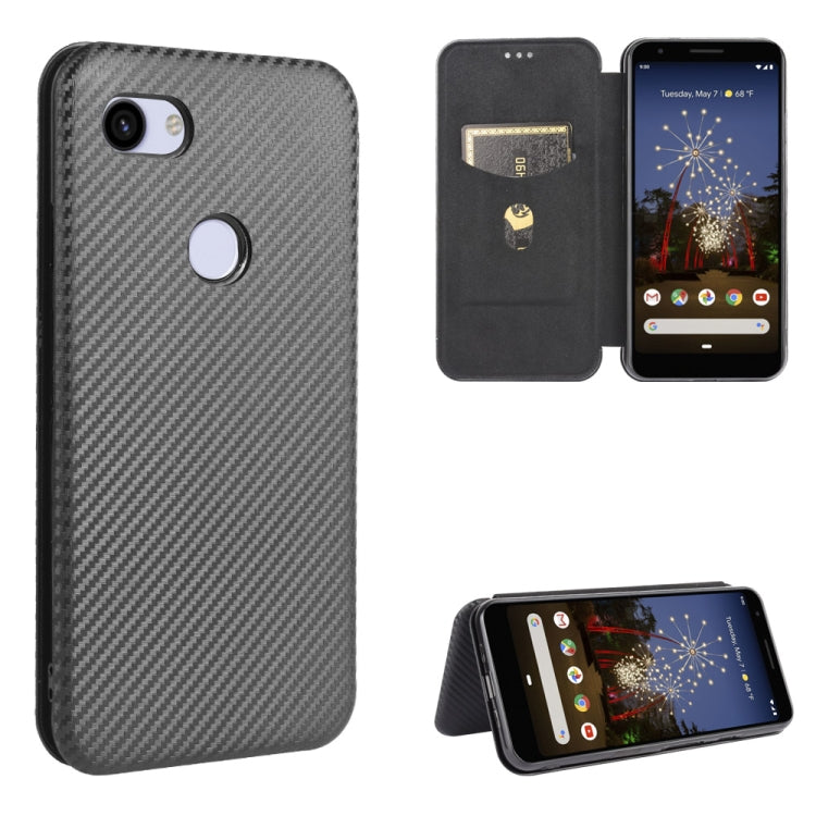 Carbon Fiber Texture Magnetic Horizontal Flip TPU + PC + PU Leather Case with Card Slot, For Google Pixel 4a, For Google Pixel 3 XL, For Google Pixel 3a XL, For Google Pixel 3a, For Google Pixel 3, For Google Pixel 4 XL, For Google Pixel 4