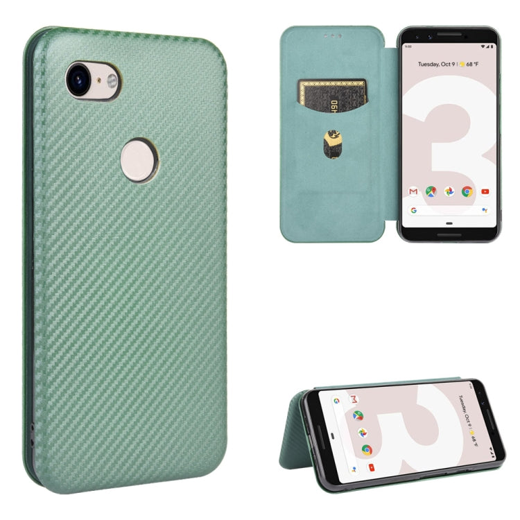 Carbon Fiber Texture Magnetic Horizontal Flip TPU + PC + PU Leather Case with Card Slot, For Google Pixel 4a, For Google Pixel 3 XL, For Google Pixel 3a XL, For Google Pixel 3a, For Google Pixel 3, For Google Pixel 4 XL, For Google Pixel 4