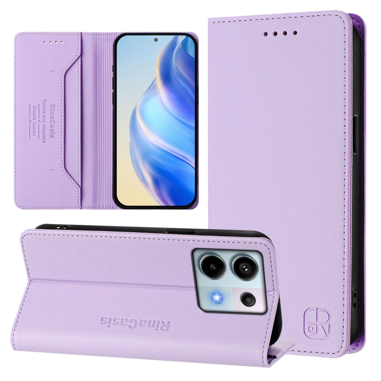 RC01 Dual-Folded Magnetic Suction RFID Leather Phone Case, For Xiaomi Poco X6 Neo 5G, For Xiaomi Poco X6 Pro / Redmi K70E, For Xiaomi Poco X6 5G / Redmi Note 13 Pro 5G, For Xiaomi 14 Ultra 5G, For Xiaomi 14 Pro 5G, For Xiaomi 14 5G