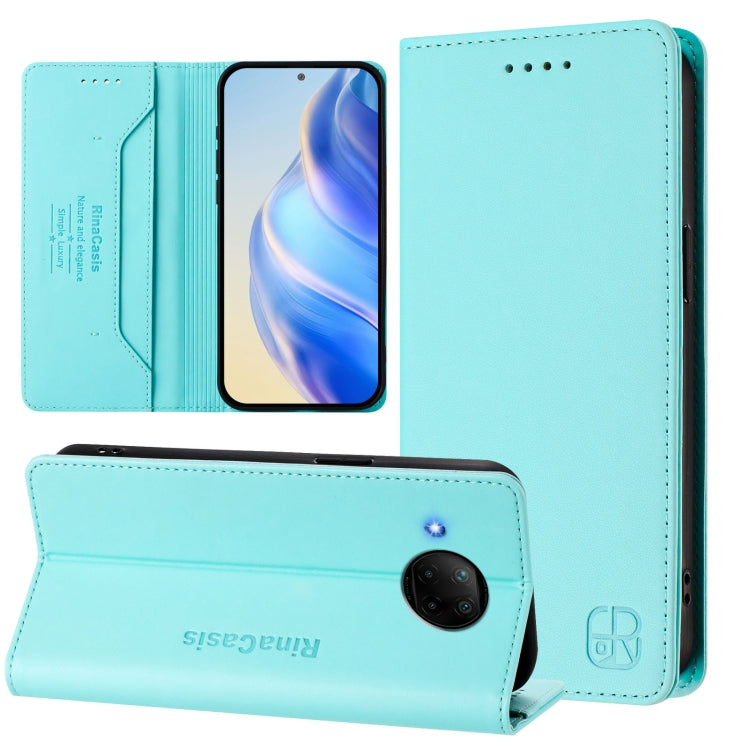 RC01 Dual-Folded Magnetic Suction RFID Leather Phone Case, For Xiaomi Mi 11 Pro, For Xiaomi Mi 11, For Xiaomi Mi 10T Lite 5G, For Xiaomi Mi 10 Lite