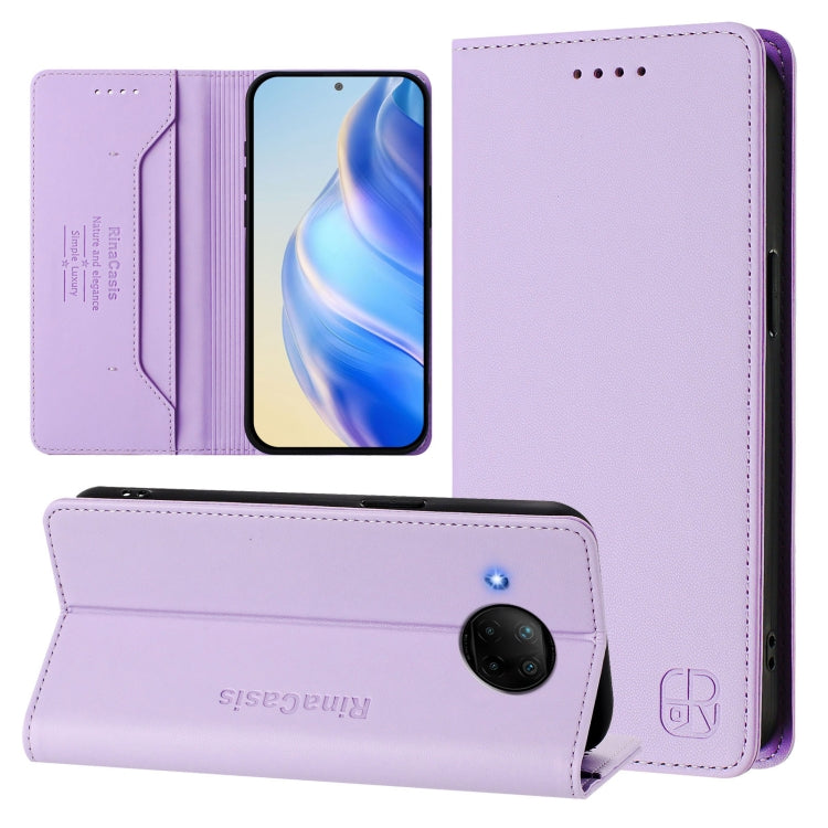 RC01 Dual-Folded Magnetic Suction RFID Leather Phone Case, For Xiaomi Mi 11 Pro, For Xiaomi Mi 11, For Xiaomi Mi 10T Lite 5G, For Xiaomi Mi 10 Lite