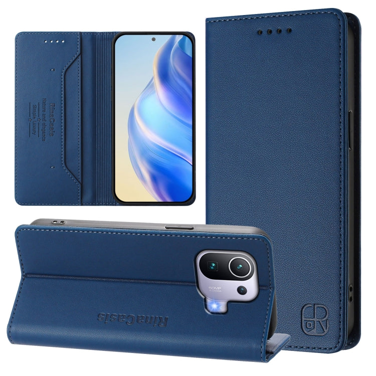 RC01 Dual-Folded Magnetic Suction RFID Leather Phone Case, For Xiaomi Mi 11 Pro, For Xiaomi Mi 11, For Xiaomi Mi 10T Lite 5G, For Xiaomi Mi 10 Lite