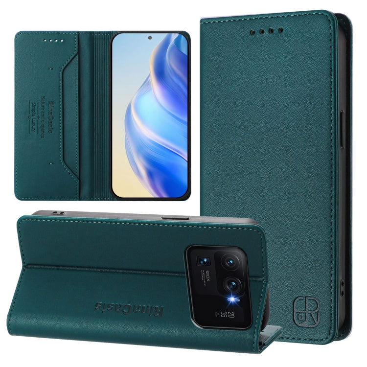 RC01 Dual-Folded Magnetic Suction RFID Leather Phone Case, For Xiaomi Poco X4 Pro 5G, For Xiaomi Mi 11 Lite / Mi 11 Lite 5G, For Xiaomi 11T / 11T Pro, For Xiaomi Poco X3 GT, For Xiaomi Poco X3 / X3 NFC / X3 Pro, For Xiaomi Mi 11 Ultra