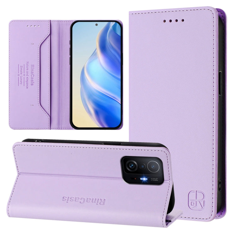 RC01 Dual-Folded Magnetic Suction RFID Leather Phone Case, For Xiaomi Poco X4 Pro 5G, For Xiaomi Mi 11 Lite / Mi 11 Lite 5G, For Xiaomi 11T / 11T Pro, For Xiaomi Poco X3 GT, For Xiaomi Poco X3 / X3 NFC / X3 Pro, For Xiaomi Mi 11 Ultra