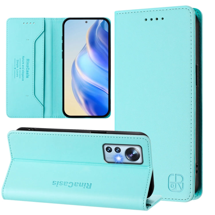 RC01 Dual-Folded Magnetic Suction RFID Leather Phone Case, For Xiaomi 12 Pro / 12S Pro, For Xiaomi 12 5G / 12X 5G / 12S 5G, For Xiaomi 12 Lite, For Xiaomi Poco C40, For Xiaomi Civi 1S, For Xiaomi Poco M4 Pro 4G