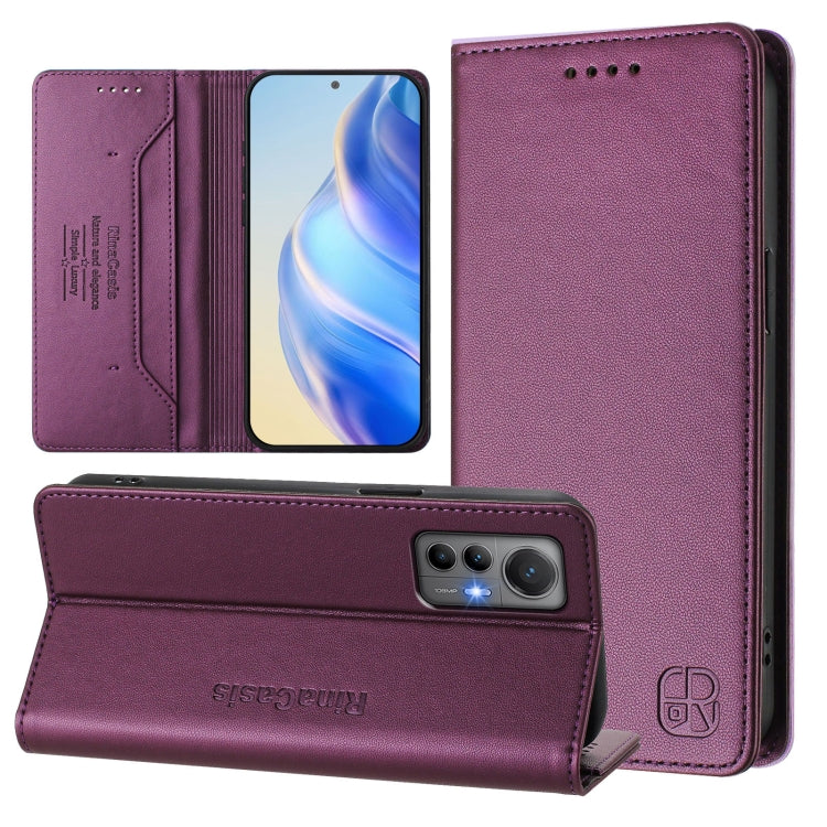 RC01 Dual-Folded Magnetic Suction RFID Leather Phone Case, For Xiaomi 12 Pro / 12S Pro, For Xiaomi 12 5G / 12X 5G / 12S 5G, For Xiaomi 12 Lite, For Xiaomi Poco C40, For Xiaomi Civi 1S, For Xiaomi Poco M4 Pro 4G