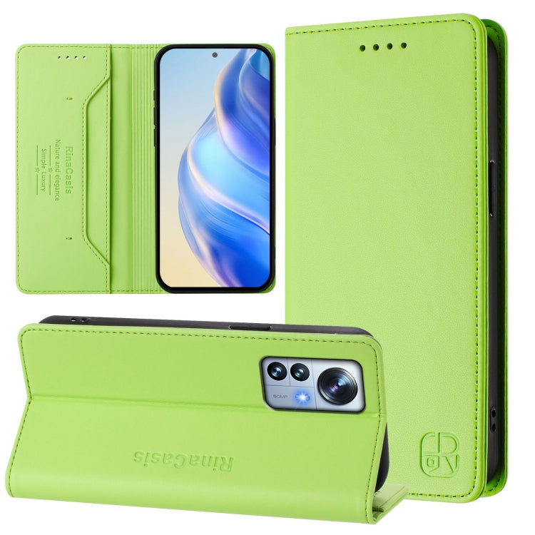 RC01 Dual-Folded Magnetic Suction RFID Leather Phone Case, For Xiaomi 12 Pro / 12S Pro, For Xiaomi 12 5G / 12X 5G / 12S 5G, For Xiaomi 12 Lite, For Xiaomi Poco C40, For Xiaomi Civi 1S, For Xiaomi Poco M4 Pro 4G
