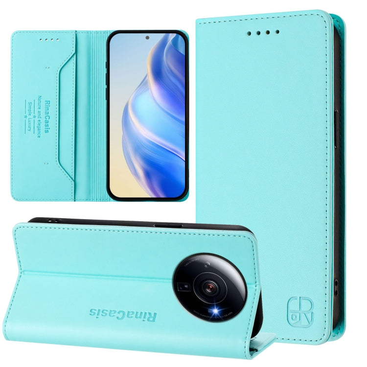 RC01 Dual-Folded Magnetic Suction RFID Leather Phone Case, For Xiaomi 13 Ultra, For Xiaomi Civi 3 5G, For Xiaomi 13 Lite 5G / Civi 2, For Xiaomi 13 Pro 5G, For Xiaomi 13 5G, For Xiaomi 12S Ultra