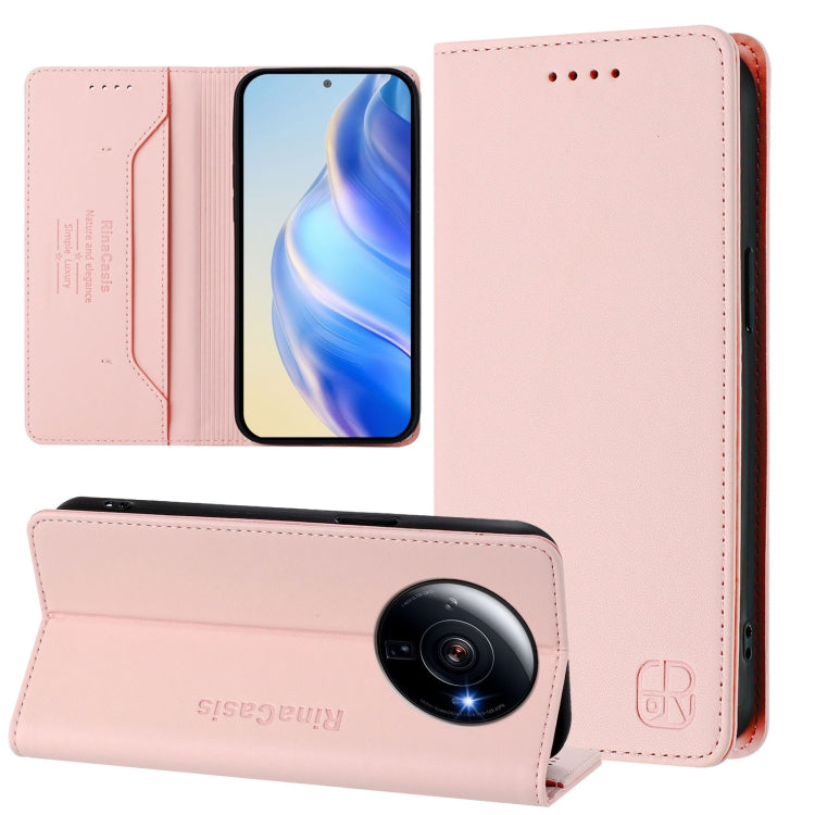 RC01 Dual-Folded Magnetic Suction RFID Leather Phone Case, For Xiaomi 13 Ultra, For Xiaomi Civi 3 5G, For Xiaomi 13 Lite 5G / Civi 2, For Xiaomi 13 Pro 5G, For Xiaomi 13 5G, For Xiaomi 12S Ultra