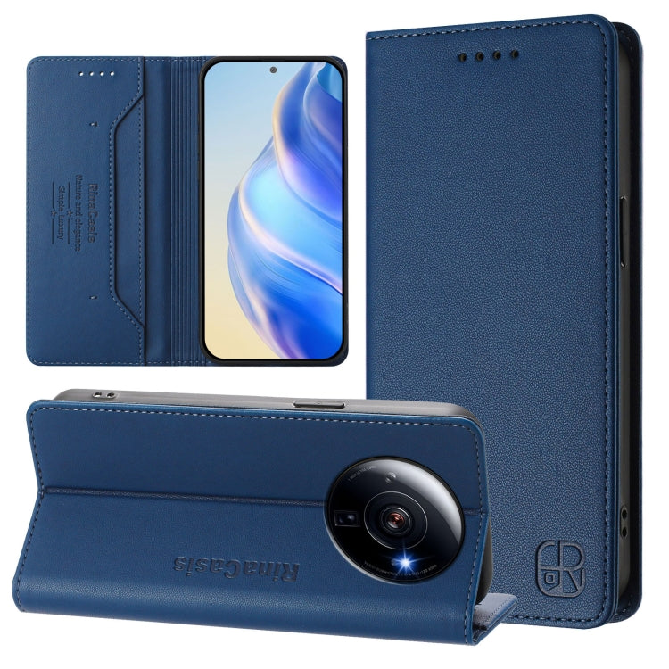 RC01 Dual-Folded Magnetic Suction RFID Leather Phone Case, For Xiaomi 13 Ultra, For Xiaomi Civi 3 5G, For Xiaomi 13 Lite 5G / Civi 2, For Xiaomi 13 Pro 5G, For Xiaomi 13 5G, For Xiaomi 12S Ultra