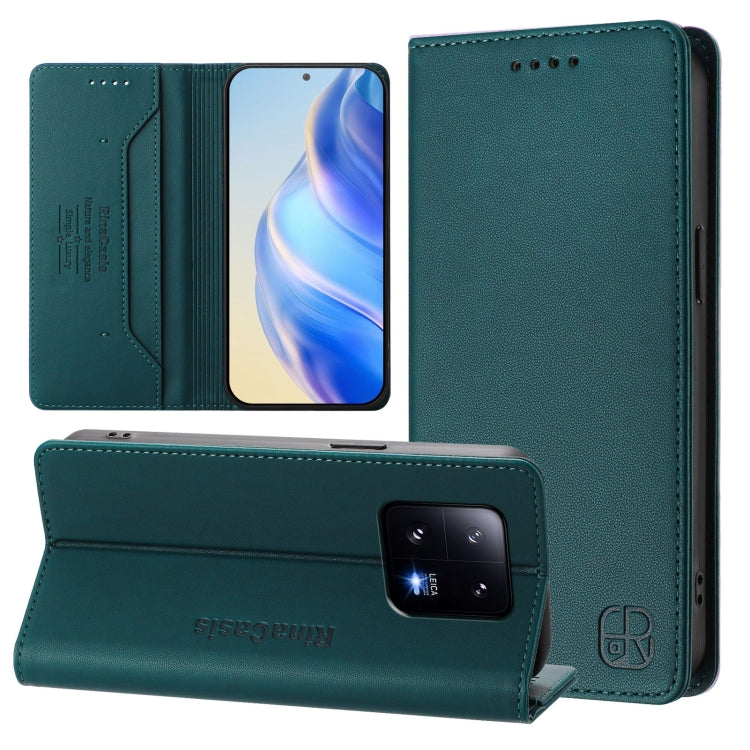 RC01 Dual-Folded Magnetic Suction RFID Leather Phone Case, For Xiaomi 13 Ultra, For Xiaomi Civi 3 5G, For Xiaomi 13 Lite 5G / Civi 2, For Xiaomi 13 Pro 5G, For Xiaomi 13 5G, For Xiaomi 12S Ultra