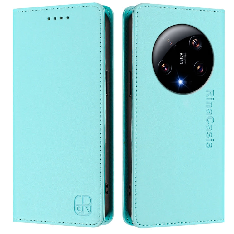 RC01 Dual-Folded Magnetic Suction RFID Leather Phone Case, For Xiaomi 13 Ultra, For Xiaomi Civi 3 5G, For Xiaomi 13 Lite 5G / Civi 2, For Xiaomi 13 Pro 5G, For Xiaomi 13 5G, For Xiaomi 12S Ultra