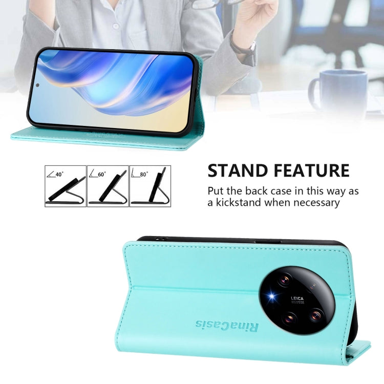 RC01 Dual-Folded Magnetic Suction RFID Leather Phone Case, For Xiaomi 13 Ultra, For Xiaomi Civi 3 5G, For Xiaomi 13 Lite 5G / Civi 2, For Xiaomi 13 Pro 5G, For Xiaomi 13 5G, For Xiaomi 12S Ultra