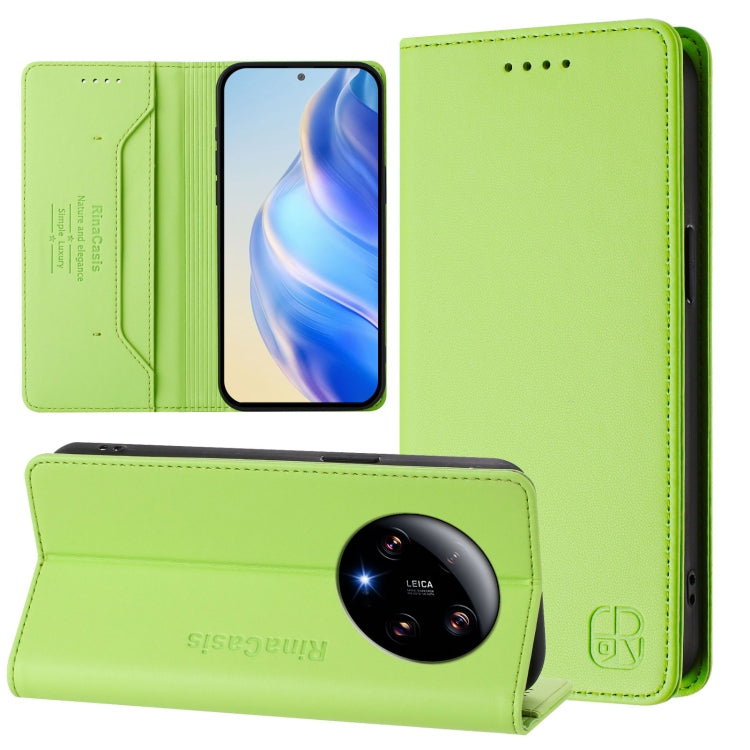 RC01 Dual-Folded Magnetic Suction RFID Leather Phone Case, For Xiaomi 13 Ultra, For Xiaomi Civi 3 5G, For Xiaomi 13 Lite 5G / Civi 2, For Xiaomi 13 Pro 5G, For Xiaomi 13 5G, For Xiaomi 12S Ultra
