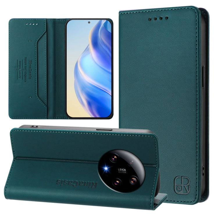 RC01 Dual-Folded Magnetic Suction RFID Leather Phone Case, For Xiaomi 13 Ultra, For Xiaomi Civi 3 5G, For Xiaomi 13 Lite 5G / Civi 2, For Xiaomi 13 Pro 5G, For Xiaomi 13 5G, For Xiaomi 12S Ultra