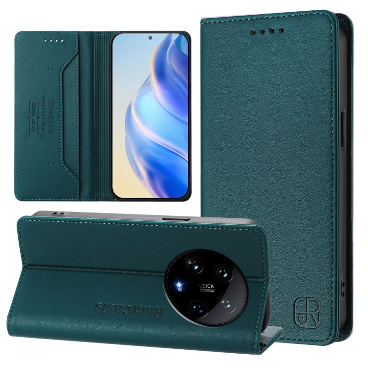 RC01 Dual-Folded Magnetic Suction RFID Leather Phone Case, For Xiaomi Poco X6 Neo 5G, For Xiaomi Poco X6 Pro / Redmi K70E, For Xiaomi Poco X6 5G / Redmi Note 13 Pro 5G, For Xiaomi 14 Ultra 5G, For Xiaomi 14 Pro 5G, For Xiaomi 14 5G