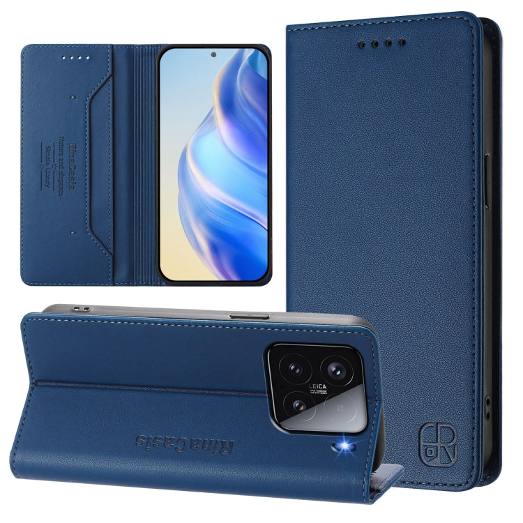 RC01 Dual-Folded Magnetic Suction RFID Leather Phone Case, For Xiaomi 15 Pro, For Xiaomi 15, For Xiaomi 14T Pro, For Xiaomi 14T, For Xiaomi Poco F6 5G, For Xiaomi Poco F6 Pro 5G