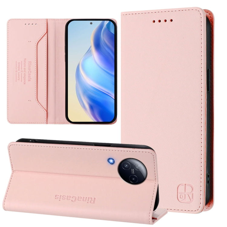 RC01 Dual-Folded Magnetic Suction RFID Leather Phone Case, For Xiaomi 13 Ultra, For Xiaomi Civi 3 5G, For Xiaomi 13 Lite 5G / Civi 2, For Xiaomi 13 Pro 5G, For Xiaomi 13 5G, For Xiaomi 12S Ultra