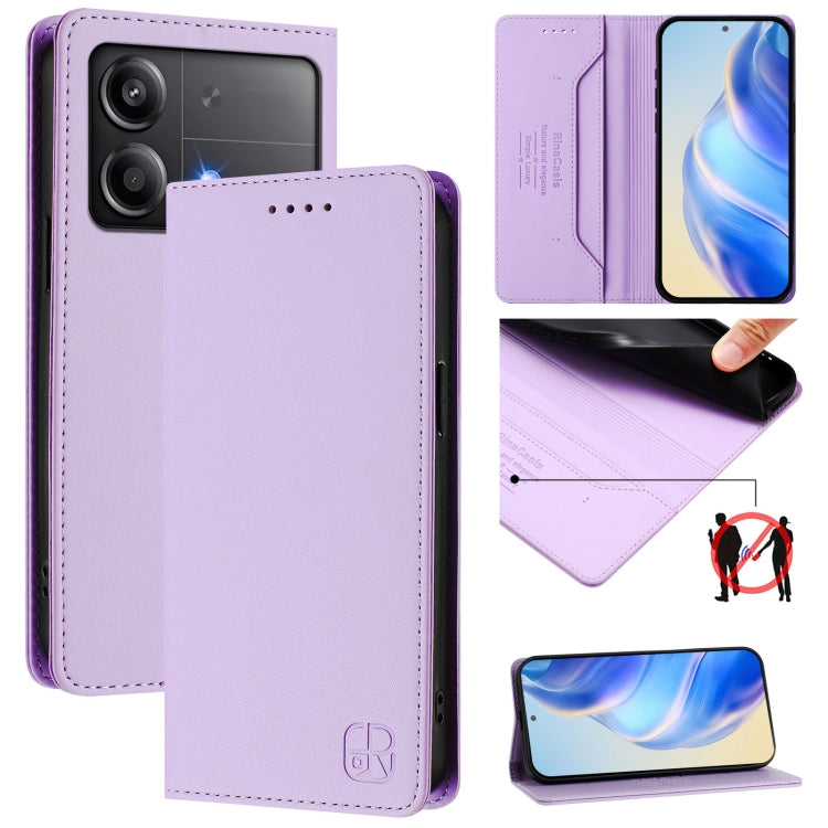 RC01 Dual-Folded Magnetic Suction RFID Leather Phone Case, For Xiaomi Poco X6 Neo 5G, For Xiaomi Poco X6 Pro / Redmi K70E, For Xiaomi Poco X6 5G / Redmi Note 13 Pro 5G, For Xiaomi 14 Ultra 5G, For Xiaomi 14 Pro 5G, For Xiaomi 14 5G