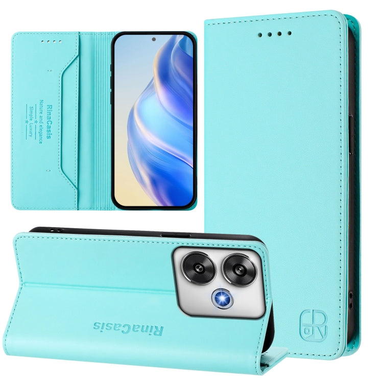 RC01 Dual-Folded Magnetic Suction RFID Leather Phone Case, For Xiaomi 15 Pro, For Xiaomi 15, For Xiaomi 14T Pro, For Xiaomi 14T, For Xiaomi Poco F6 5G, For Xiaomi Poco F6 Pro 5G