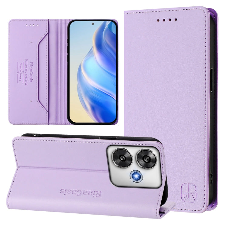 RC01 Dual-Folded Magnetic Suction RFID Leather Phone Case, For Xiaomi 15 Pro, For Xiaomi 15, For Xiaomi 14T Pro, For Xiaomi 14T, For Xiaomi Poco F6 5G, For Xiaomi Poco F6 Pro 5G