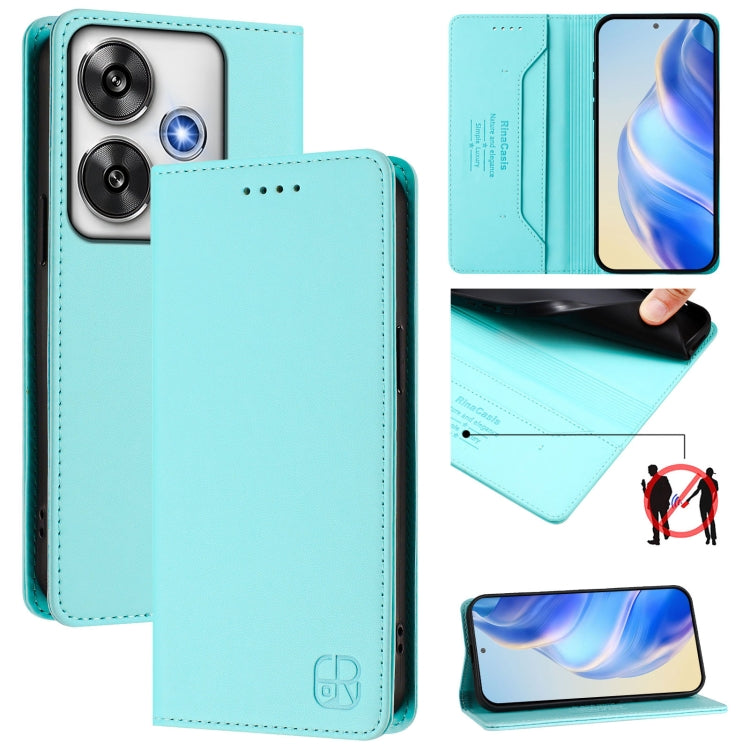RC01 Dual-Folded Magnetic Suction RFID Leather Phone Case, For Xiaomi 15 Pro, For Xiaomi 15, For Xiaomi 14T Pro, For Xiaomi 14T, For Xiaomi Poco F6 5G, For Xiaomi Poco F6 Pro 5G