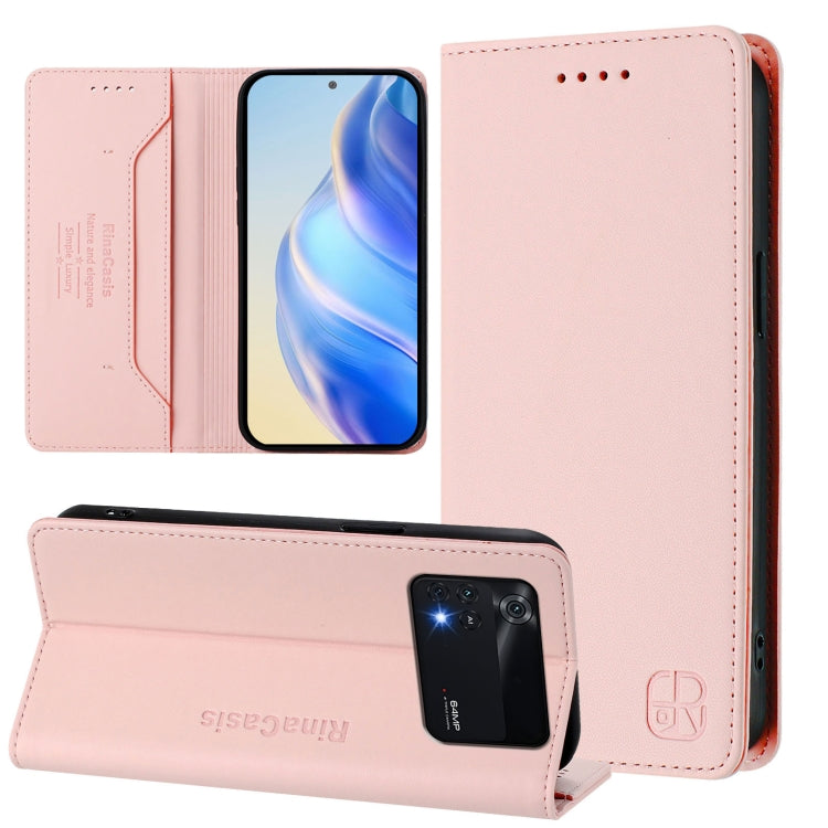 RC01 Dual-Folded Magnetic Suction RFID Leather Phone Case, For Xiaomi 12 Pro / 12S Pro, For Xiaomi 12 5G / 12X 5G / 12S 5G, For Xiaomi 12 Lite, For Xiaomi Poco C40, For Xiaomi Civi 1S, For Xiaomi Poco M4 Pro 4G