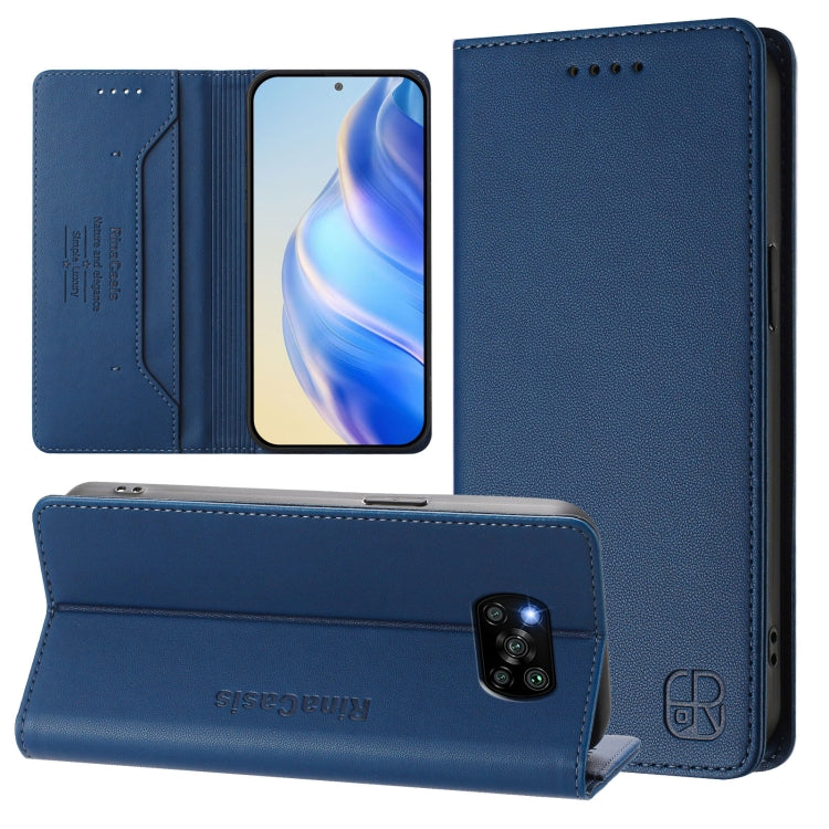 RC01 Dual-Folded Magnetic Suction RFID Leather Phone Case, For Xiaomi Poco X4 Pro 5G, For Xiaomi Mi 11 Lite / Mi 11 Lite 5G, For Xiaomi 11T / 11T Pro, For Xiaomi Poco X3 GT, For Xiaomi Poco X3 / X3 NFC / X3 Pro, For Xiaomi Mi 11 Ultra
