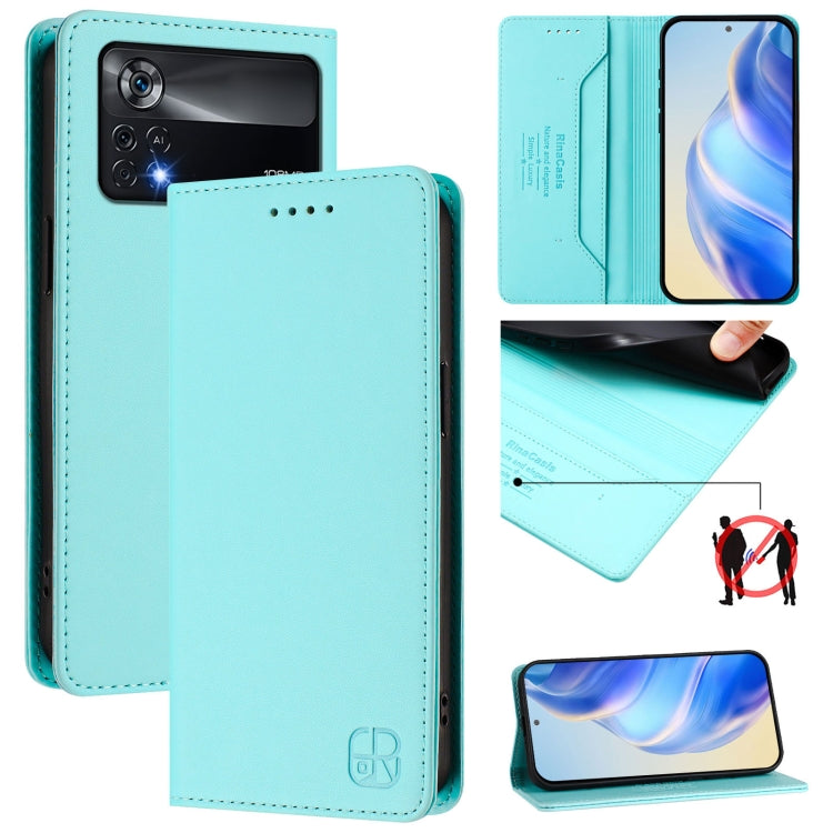 RC01 Dual-Folded Magnetic Suction RFID Leather Phone Case, For Xiaomi Poco X4 Pro 5G, For Xiaomi Mi 11 Lite / Mi 11 Lite 5G, For Xiaomi 11T / 11T Pro, For Xiaomi Poco X3 GT, For Xiaomi Poco X3 / X3 NFC / X3 Pro, For Xiaomi Mi 11 Ultra