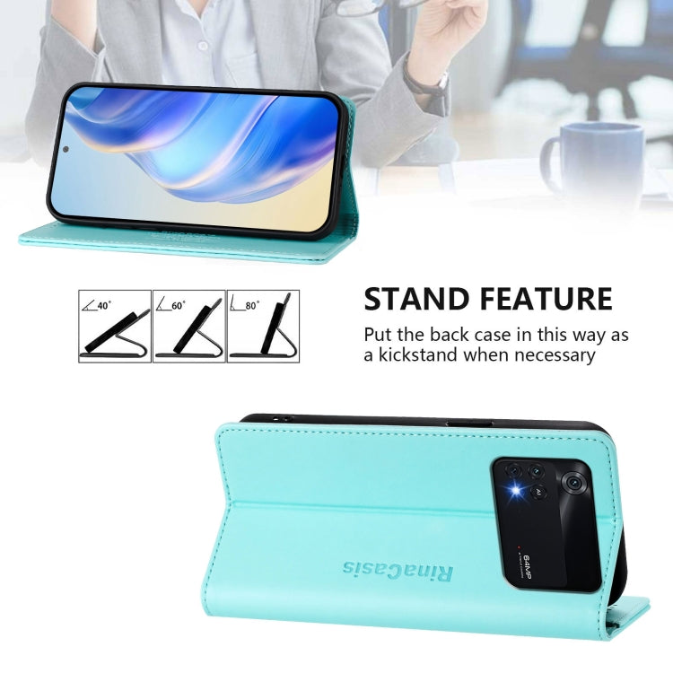 RC01 Dual-Folded Magnetic Suction RFID Leather Phone Case, For Xiaomi Poco X4 Pro 5G, For Xiaomi Mi 11 Lite / Mi 11 Lite 5G, For Xiaomi 11T / 11T Pro, For Xiaomi Poco X3 GT, For Xiaomi Poco X3 / X3 NFC / X3 Pro, For Xiaomi Mi 11 Ultra
