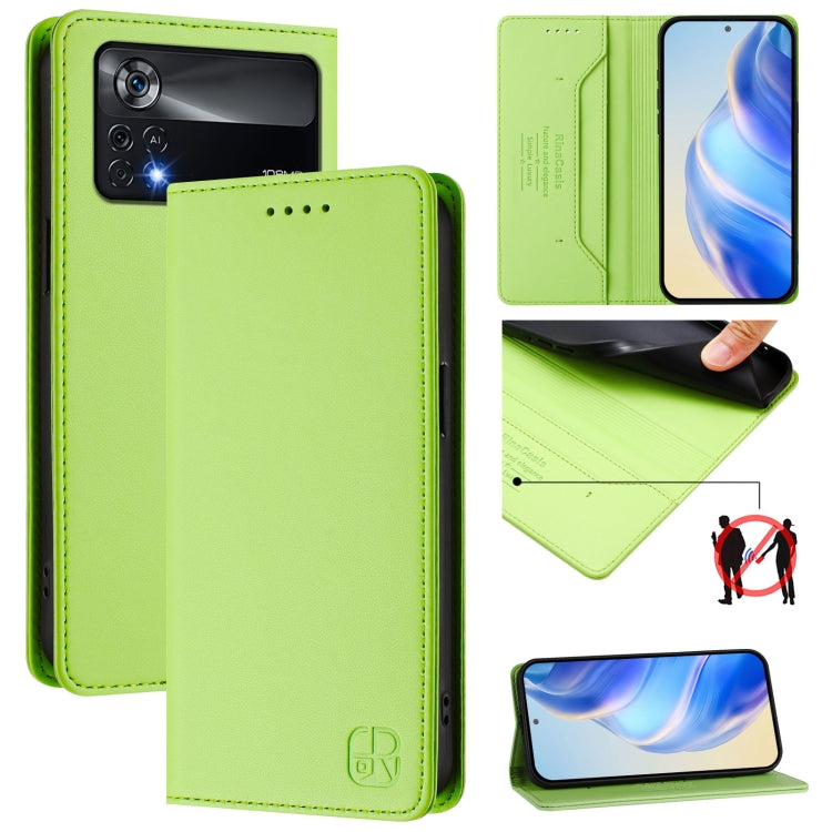 RC01 Dual-Folded Magnetic Suction RFID Leather Phone Case, For Xiaomi Poco X4 Pro 5G, For Xiaomi Mi 11 Lite / Mi 11 Lite 5G, For Xiaomi 11T / 11T Pro, For Xiaomi Poco X3 GT, For Xiaomi Poco X3 / X3 NFC / X3 Pro, For Xiaomi Mi 11 Ultra