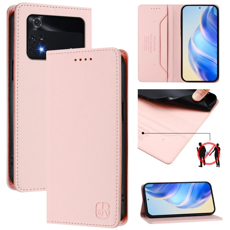 RC01 Dual-Folded Magnetic Suction RFID Leather Phone Case, For Xiaomi Poco X4 Pro 5G, For Xiaomi Mi 11 Lite / Mi 11 Lite 5G, For Xiaomi 11T / 11T Pro, For Xiaomi Poco X3 GT, For Xiaomi Poco X3 / X3 NFC / X3 Pro, For Xiaomi Mi 11 Ultra