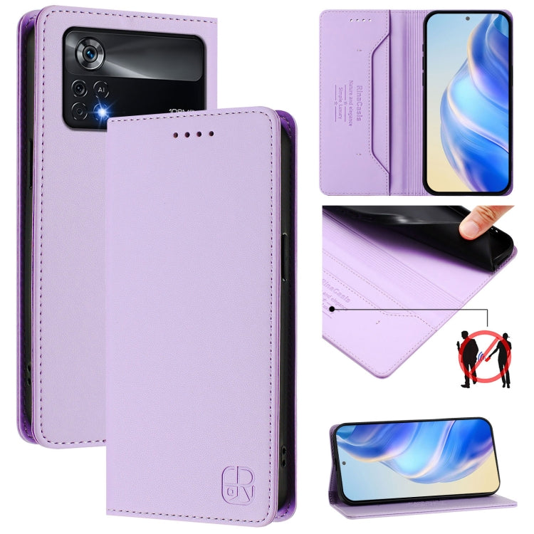 RC01 Dual-Folded Magnetic Suction RFID Leather Phone Case, For Xiaomi Poco X4 Pro 5G, For Xiaomi Mi 11 Lite / Mi 11 Lite 5G, For Xiaomi 11T / 11T Pro, For Xiaomi Poco X3 GT, For Xiaomi Poco X3 / X3 NFC / X3 Pro, For Xiaomi Mi 11 Ultra