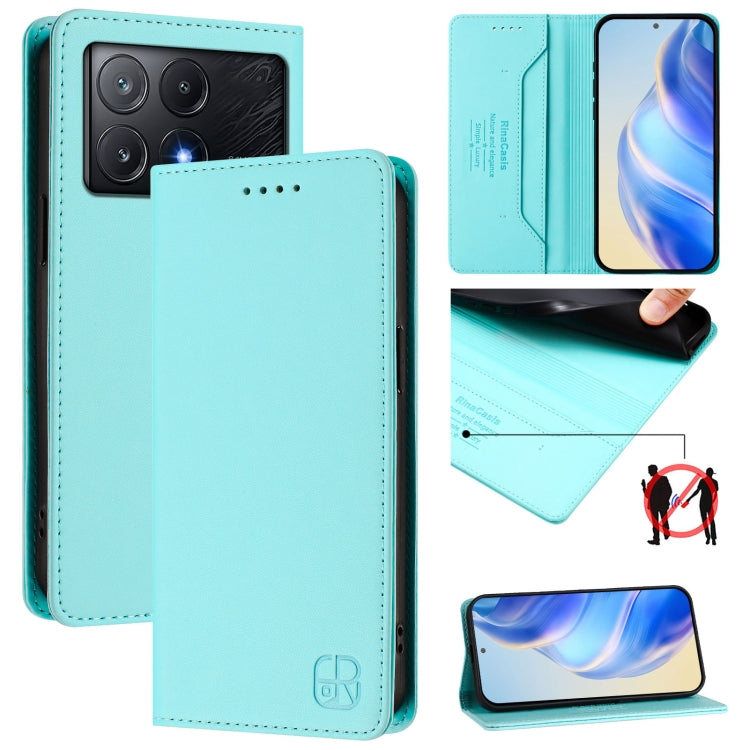 RC01 Dual-Folded Magnetic Suction RFID Leather Phone Case, For Xiaomi Poco X6 Neo 5G, For Xiaomi Poco X6 Pro / Redmi K70E, For Xiaomi Poco X6 5G / Redmi Note 13 Pro 5G, For Xiaomi 14 Ultra 5G, For Xiaomi 14 Pro 5G, For Xiaomi 14 5G