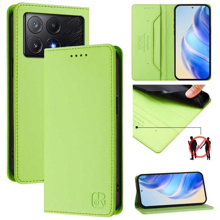 RC01 Dual-Folded Magnetic Suction RFID Leather Phone Case, For Xiaomi Poco X6 Neo 5G, For Xiaomi Poco X6 Pro / Redmi K70E, For Xiaomi Poco X6 5G / Redmi Note 13 Pro 5G, For Xiaomi 14 Ultra 5G, For Xiaomi 14 Pro 5G, For Xiaomi 14 5G