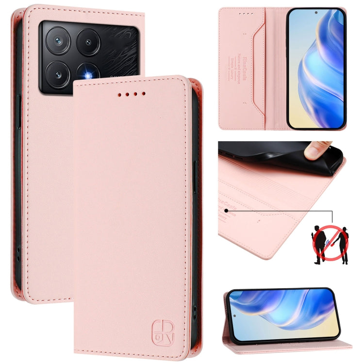 RC01 Dual-Folded Magnetic Suction RFID Leather Phone Case, For Xiaomi Poco X6 Neo 5G, For Xiaomi Poco X6 Pro / Redmi K70E, For Xiaomi Poco X6 5G / Redmi Note 13 Pro 5G, For Xiaomi 14 Ultra 5G, For Xiaomi 14 Pro 5G, For Xiaomi 14 5G